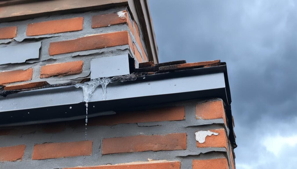 Chimney flashing repair