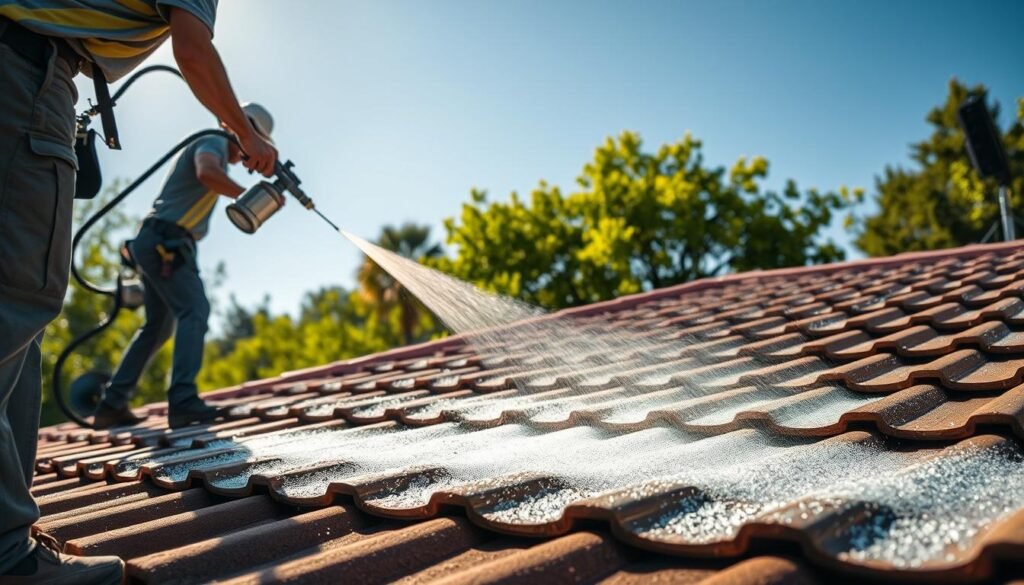 Eco-friendly roof coating treatment