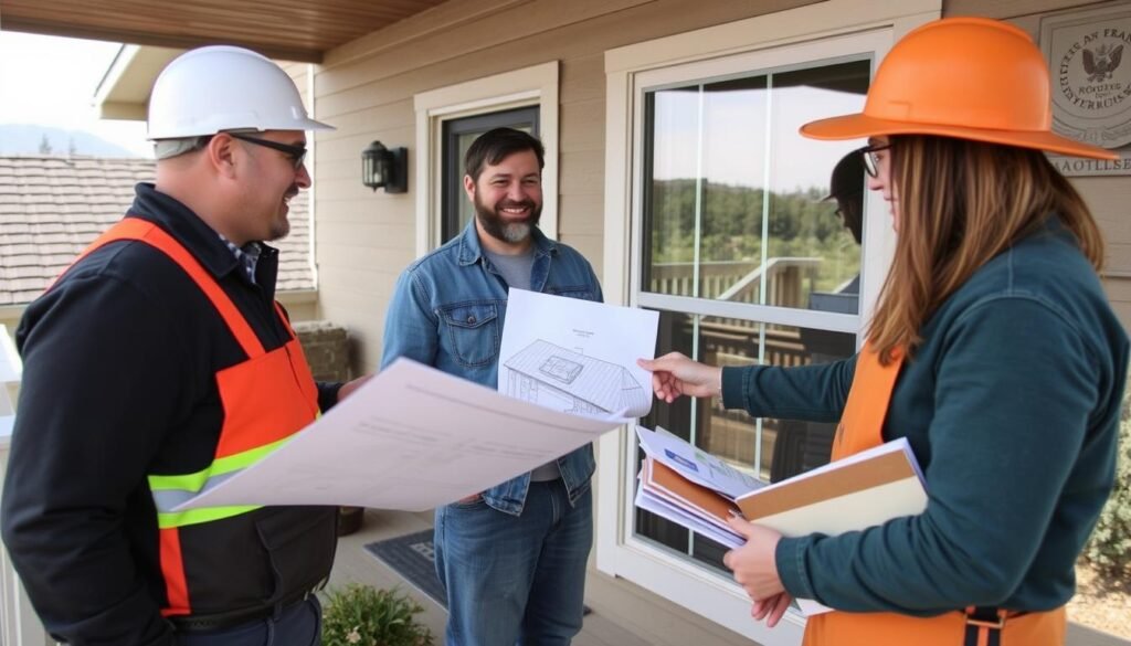 Local Roofer Pros consultation with Idyllwild homeowner about roofing options Local Roofer Pros consultation with Idyllwild homeowner about roofing options